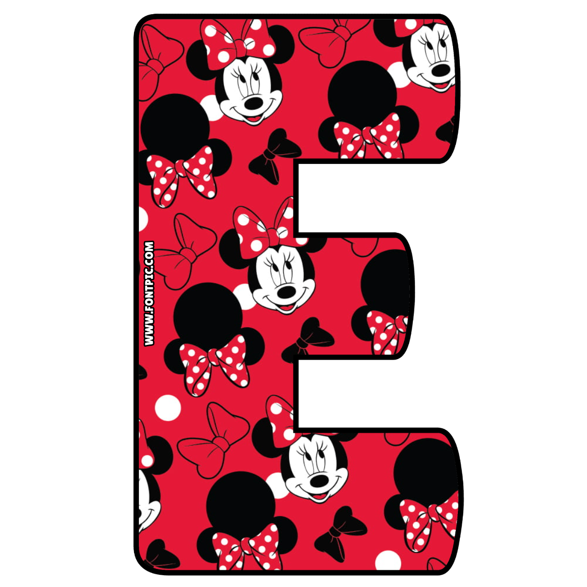 Minnie Mouse Letter E