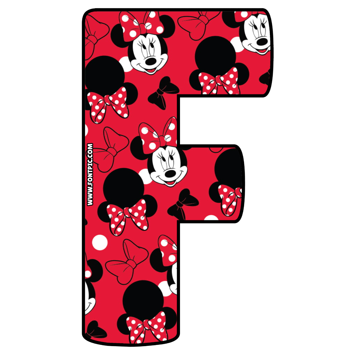 Minnie Mouse Letter F