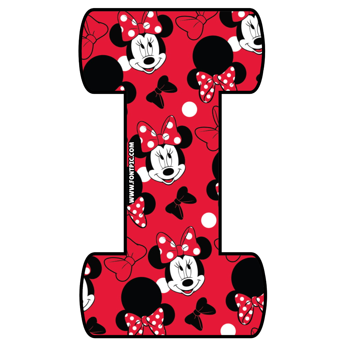 Minnie Mouse Letter I
