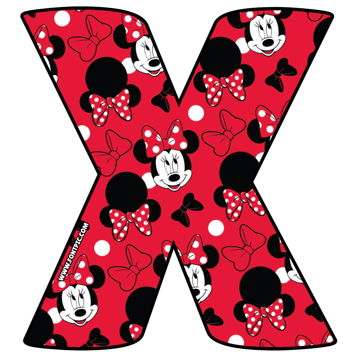 Minnie Mouse Letter X