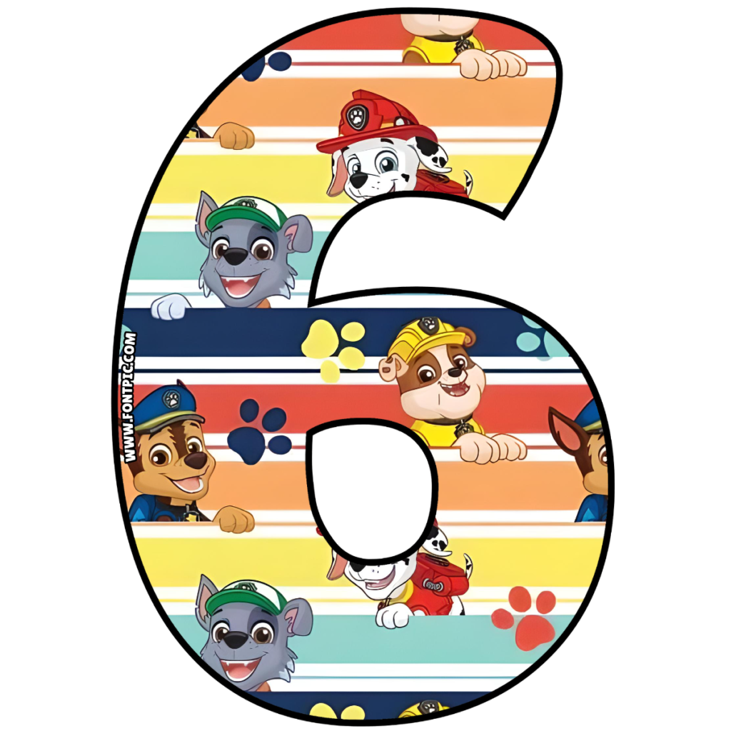 Paw Patrol Number 6 FontPic paw-patrol-number-6-fontpic
