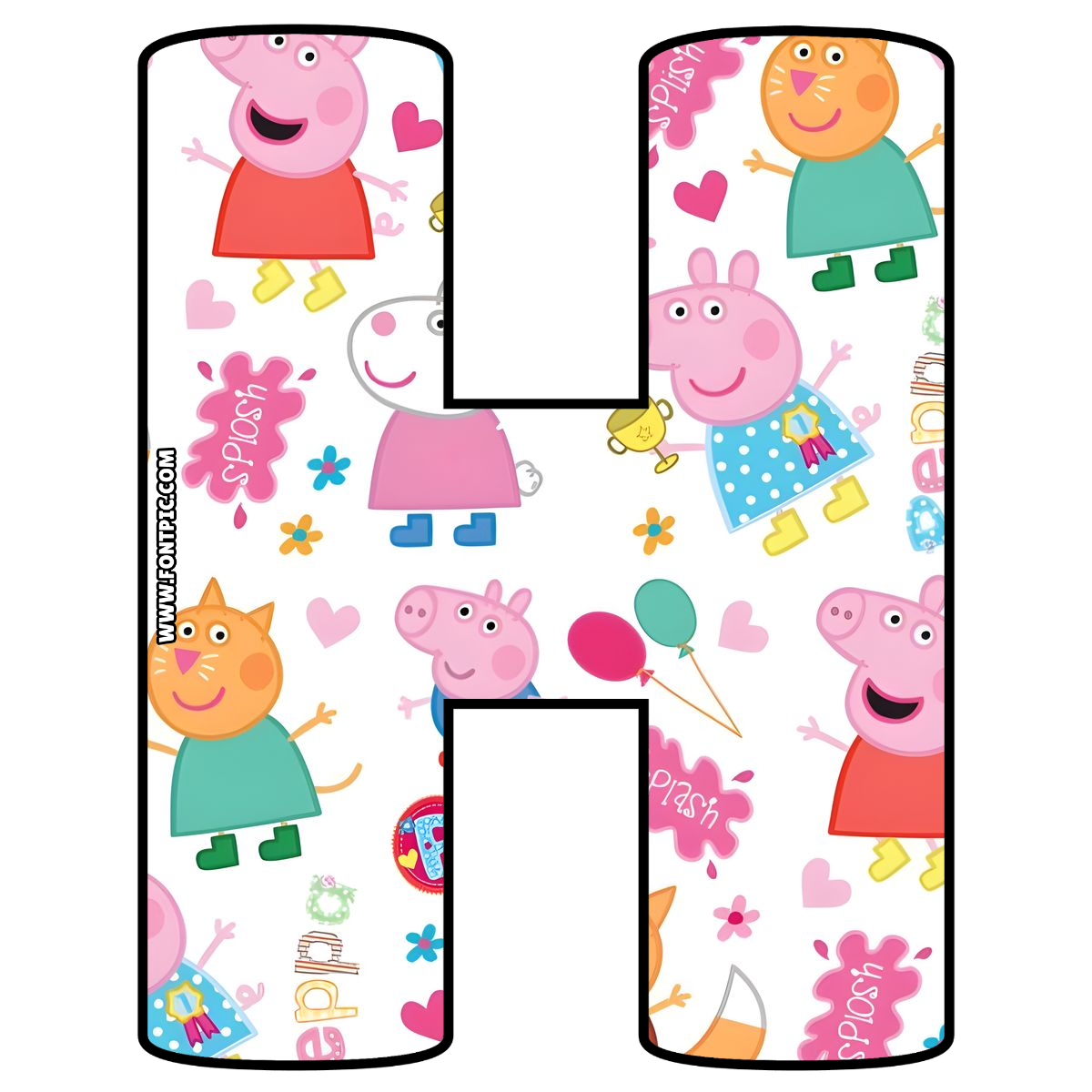 Peppa Pig Letter H