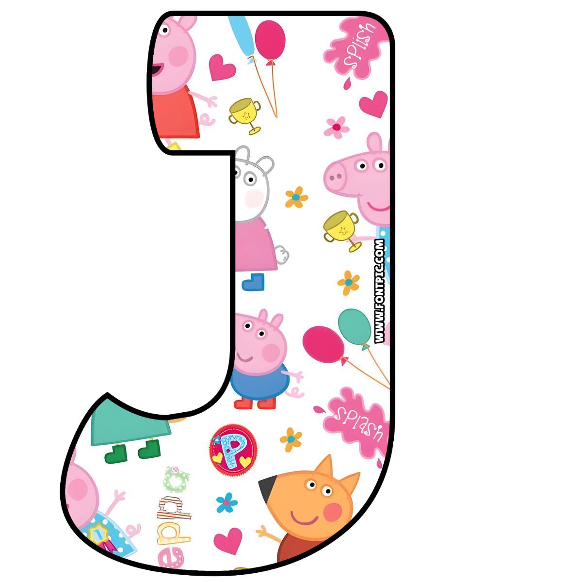 Peppa Pig Letter J