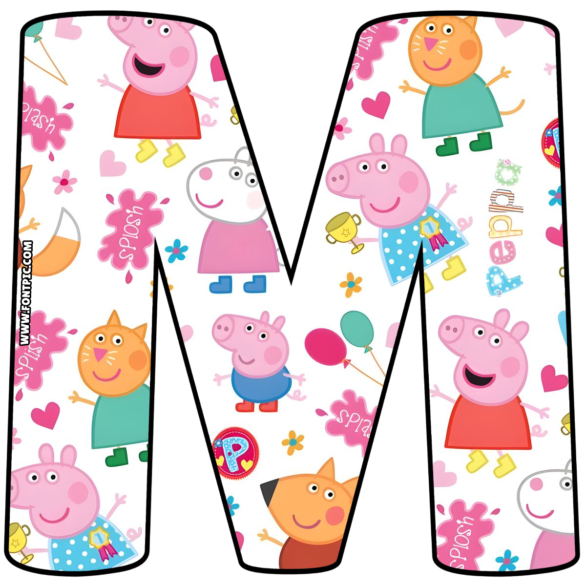 Peppa Pig Letter M