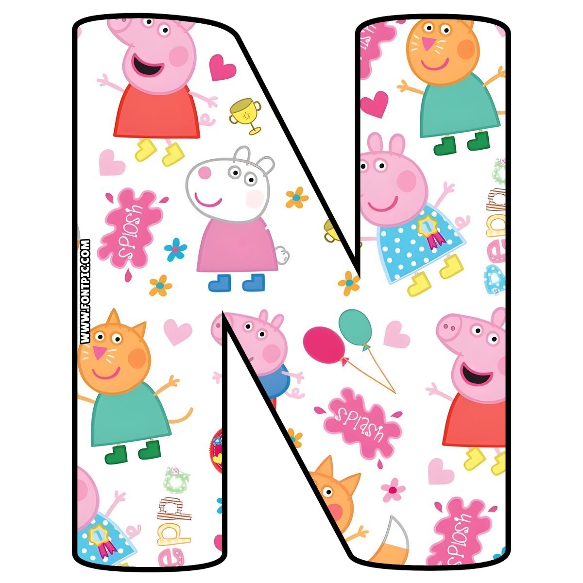 Peppa Pig Letter N