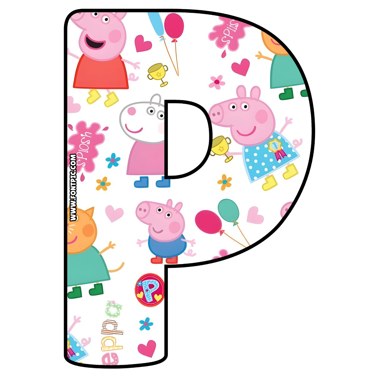 Peppa Pig Letter P