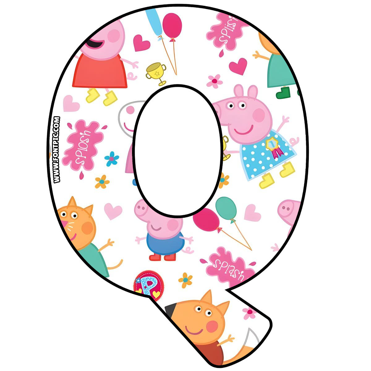 Peppa Pig Letter Q