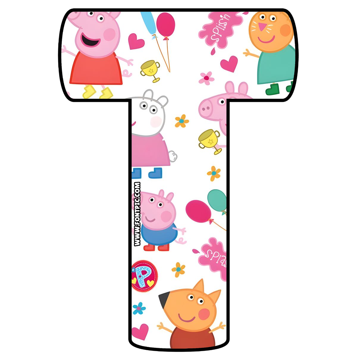 Peppa Pig Letter T