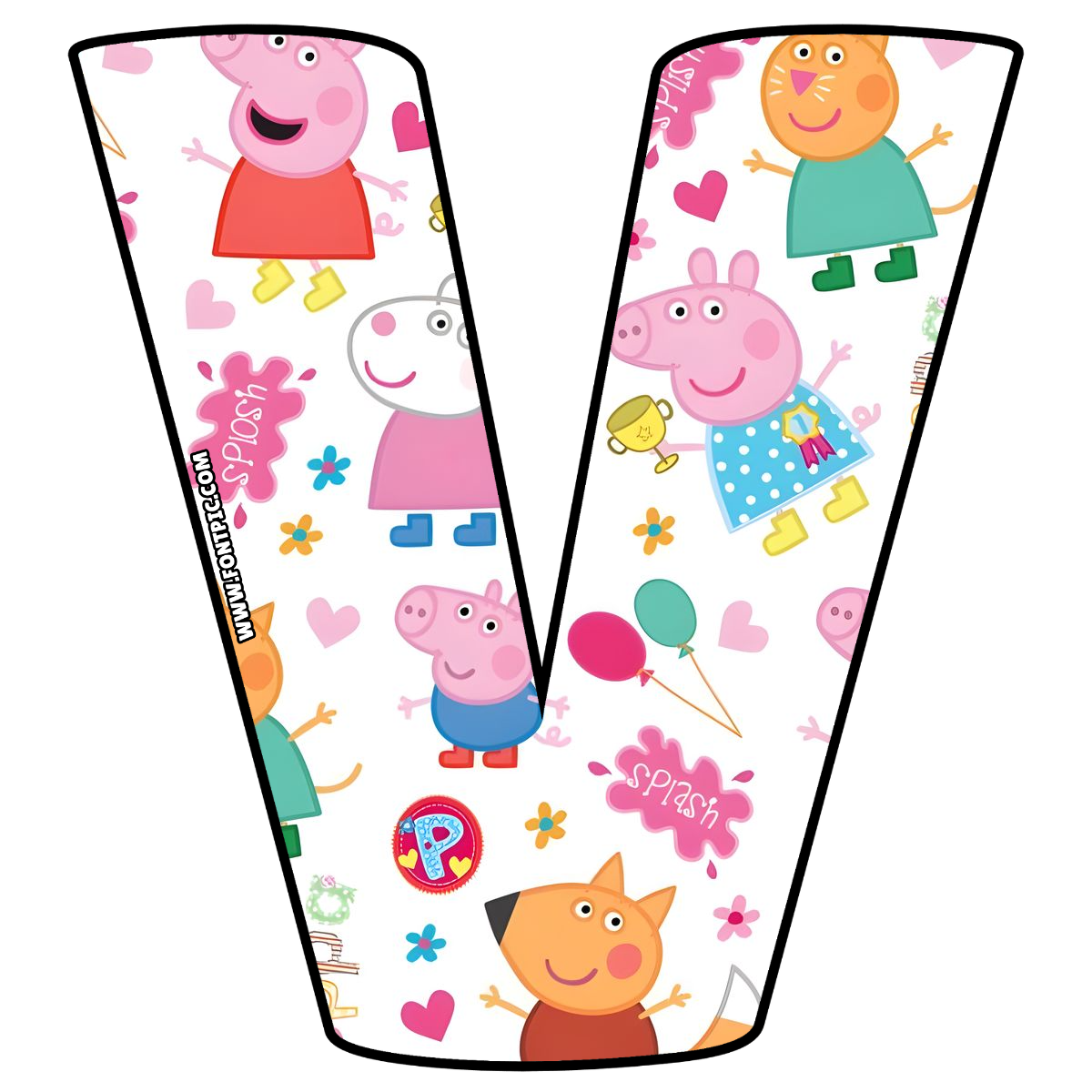 Peppa Pig Letter V