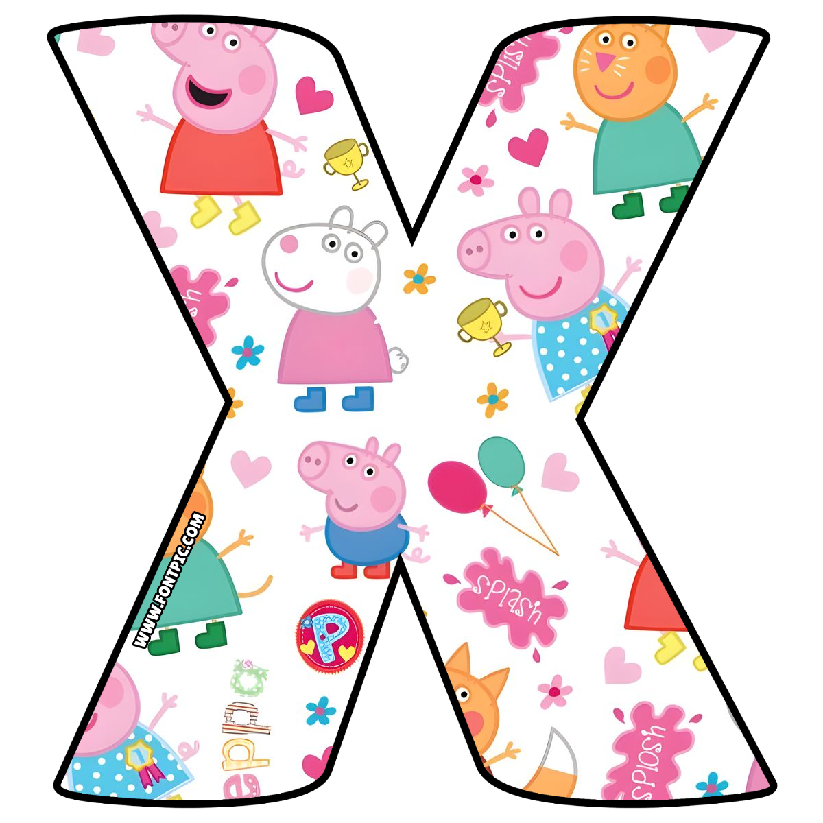 Peppa Pig Letter X