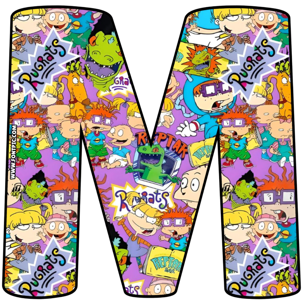 Rugrats Letter M - FontPic.com