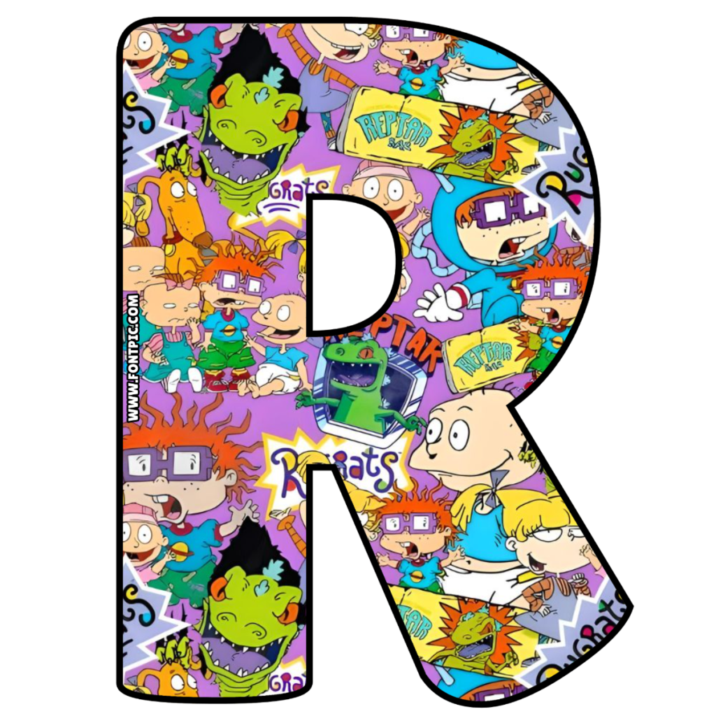Rugrats letter r fontpic