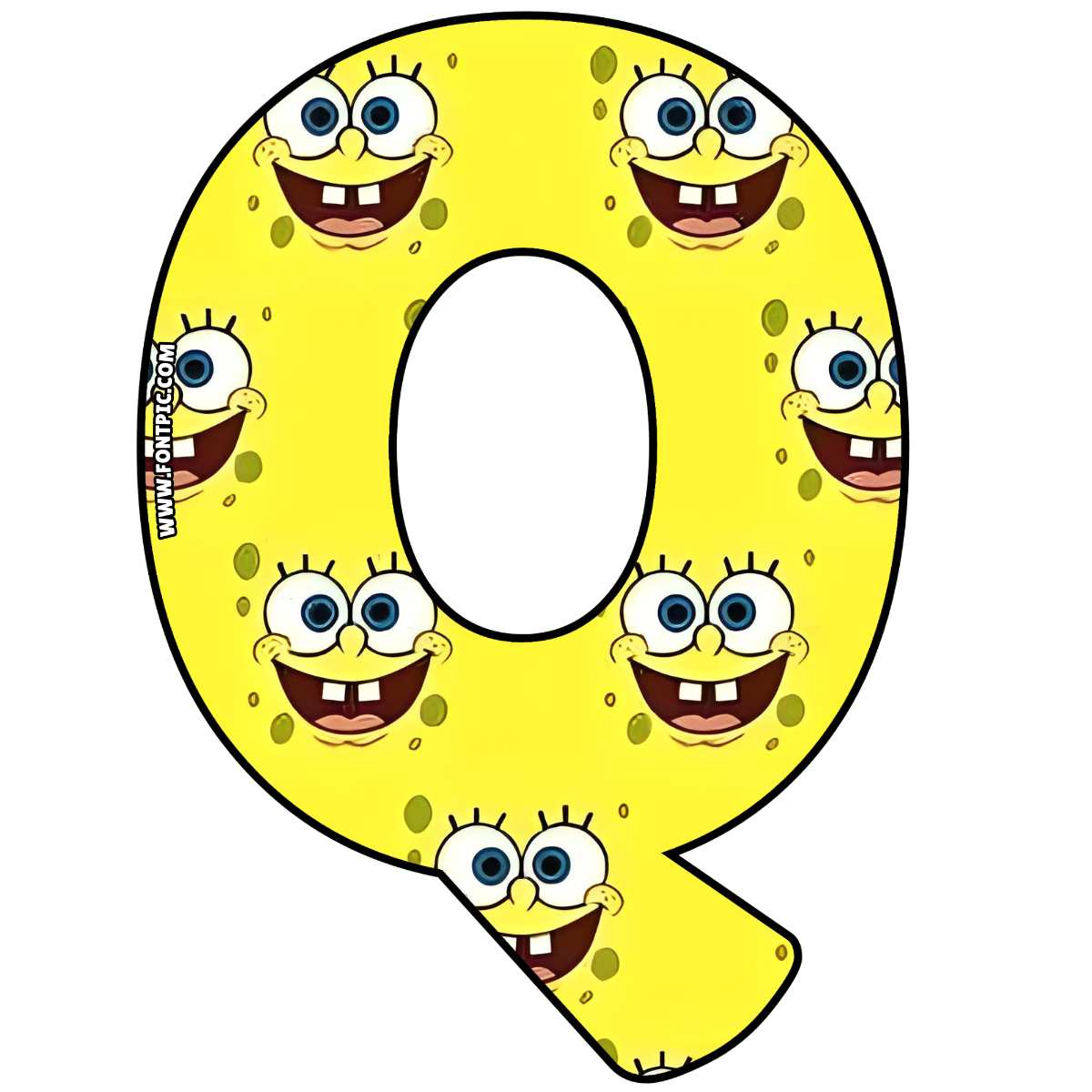 SpongeBob Letter Q