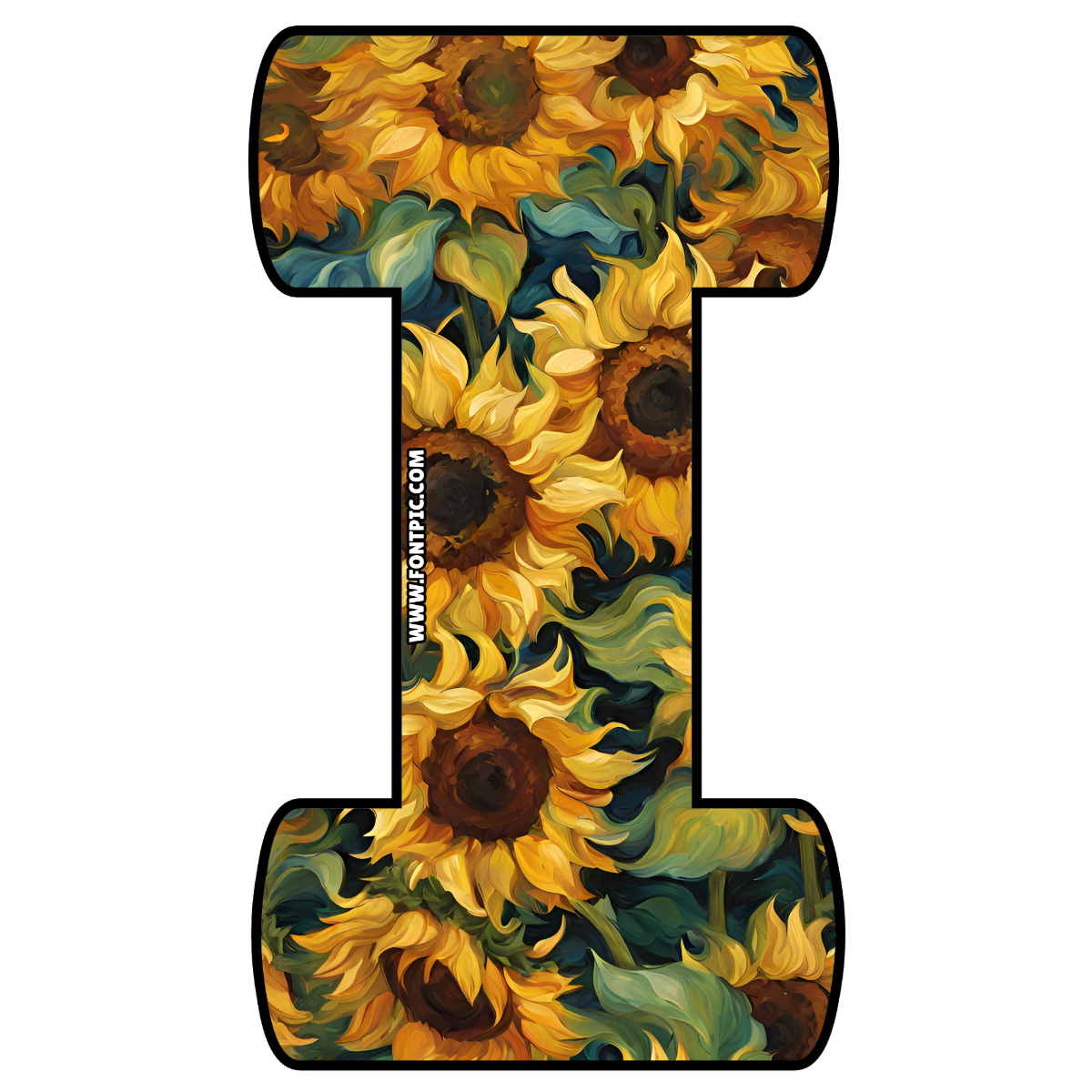 Sunflower Letter I