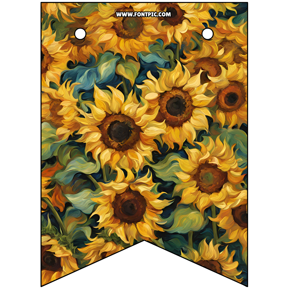 Sunflower Pennants
