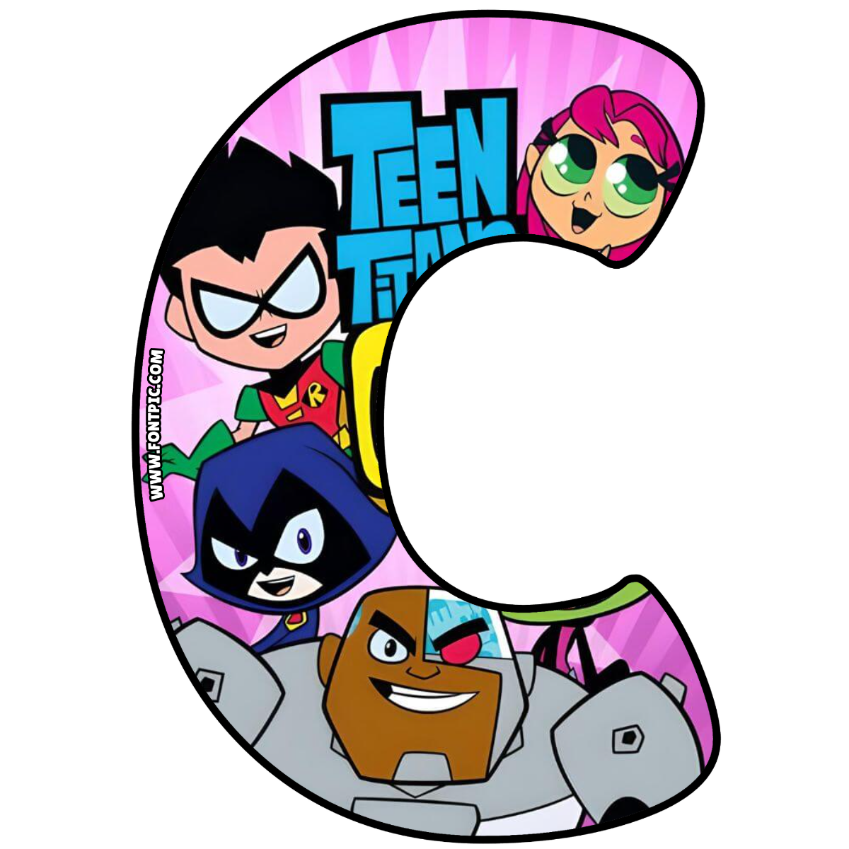 Teen Titans Letter C