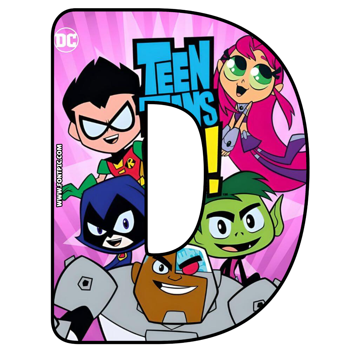 Teen Titans Letter D