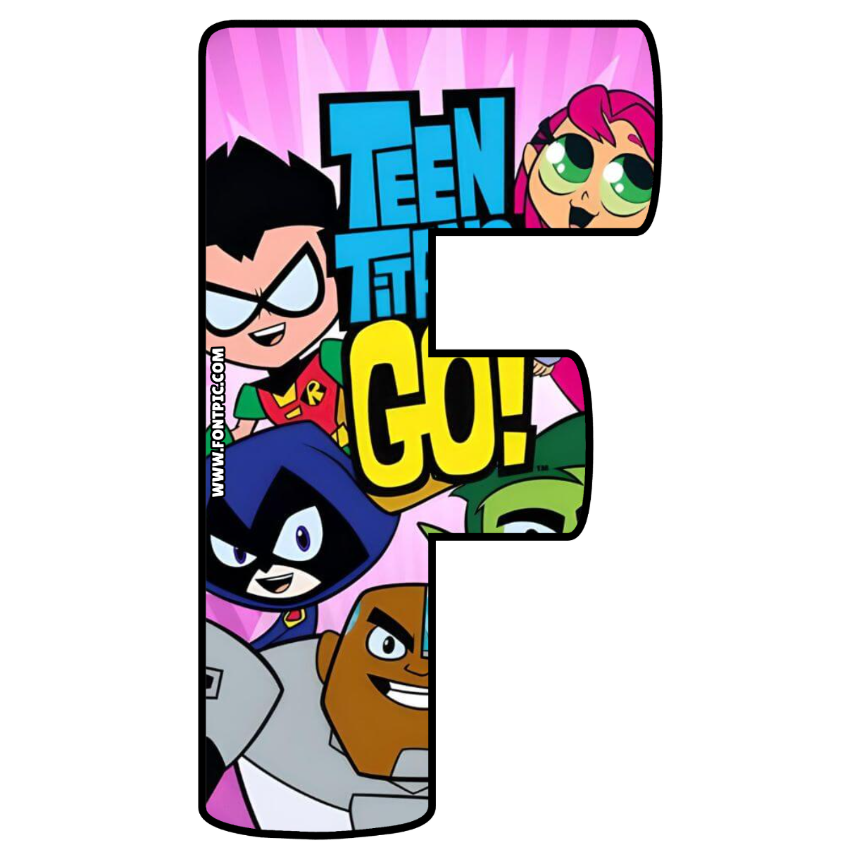 Teen Titans Letter F
