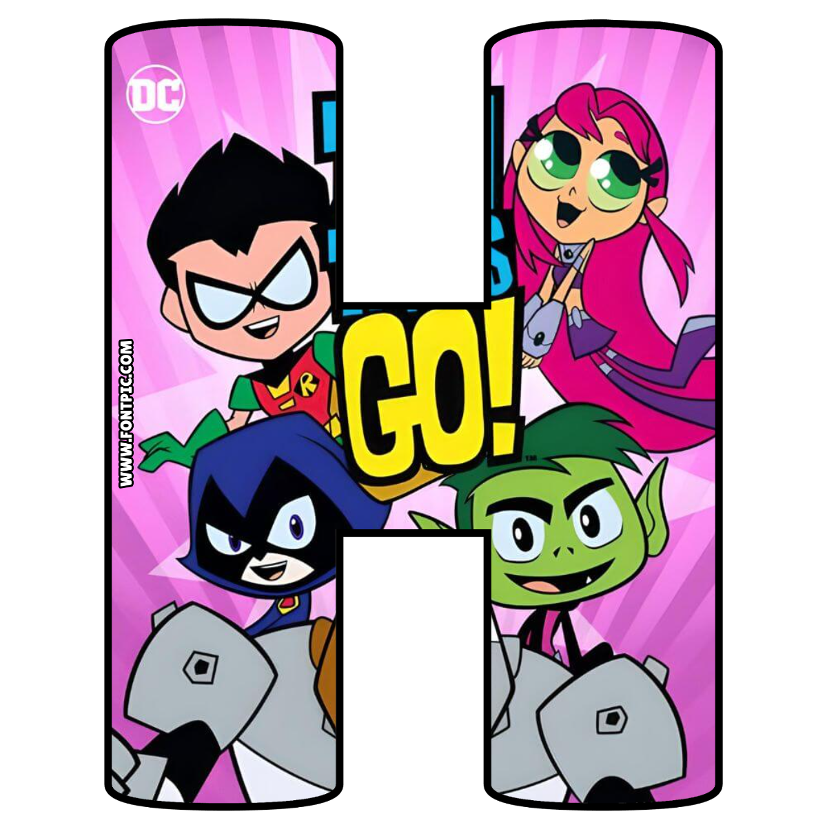 Teen Titans Letter H