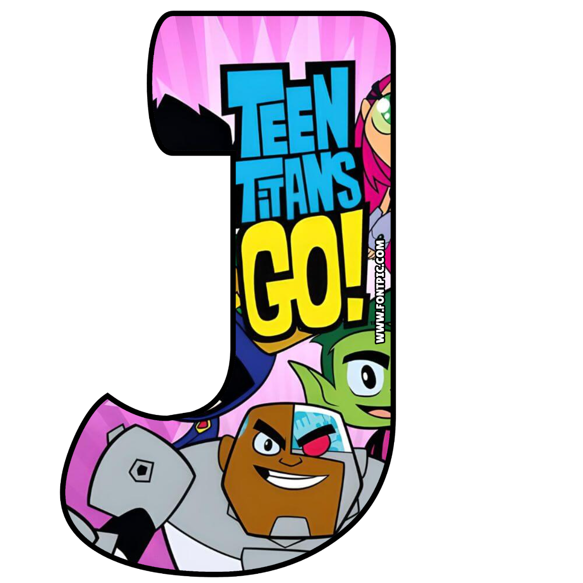 Teen Titans Letter J