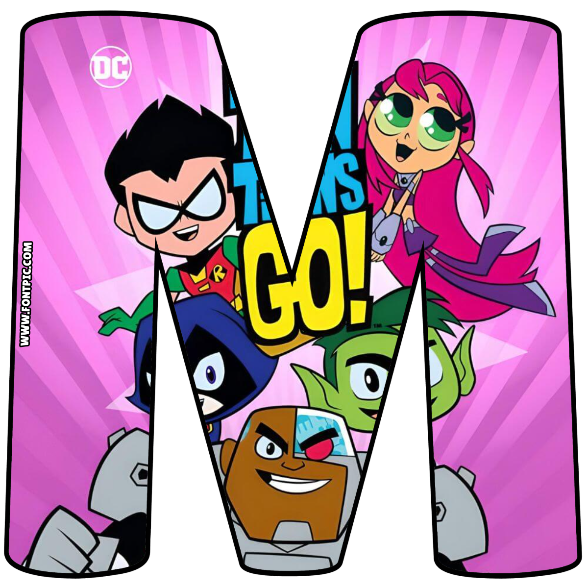 Teen Titans Letter M