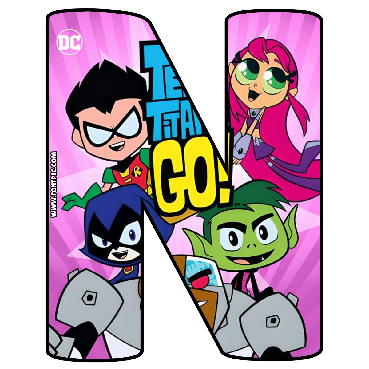 Teen Titans Letter N