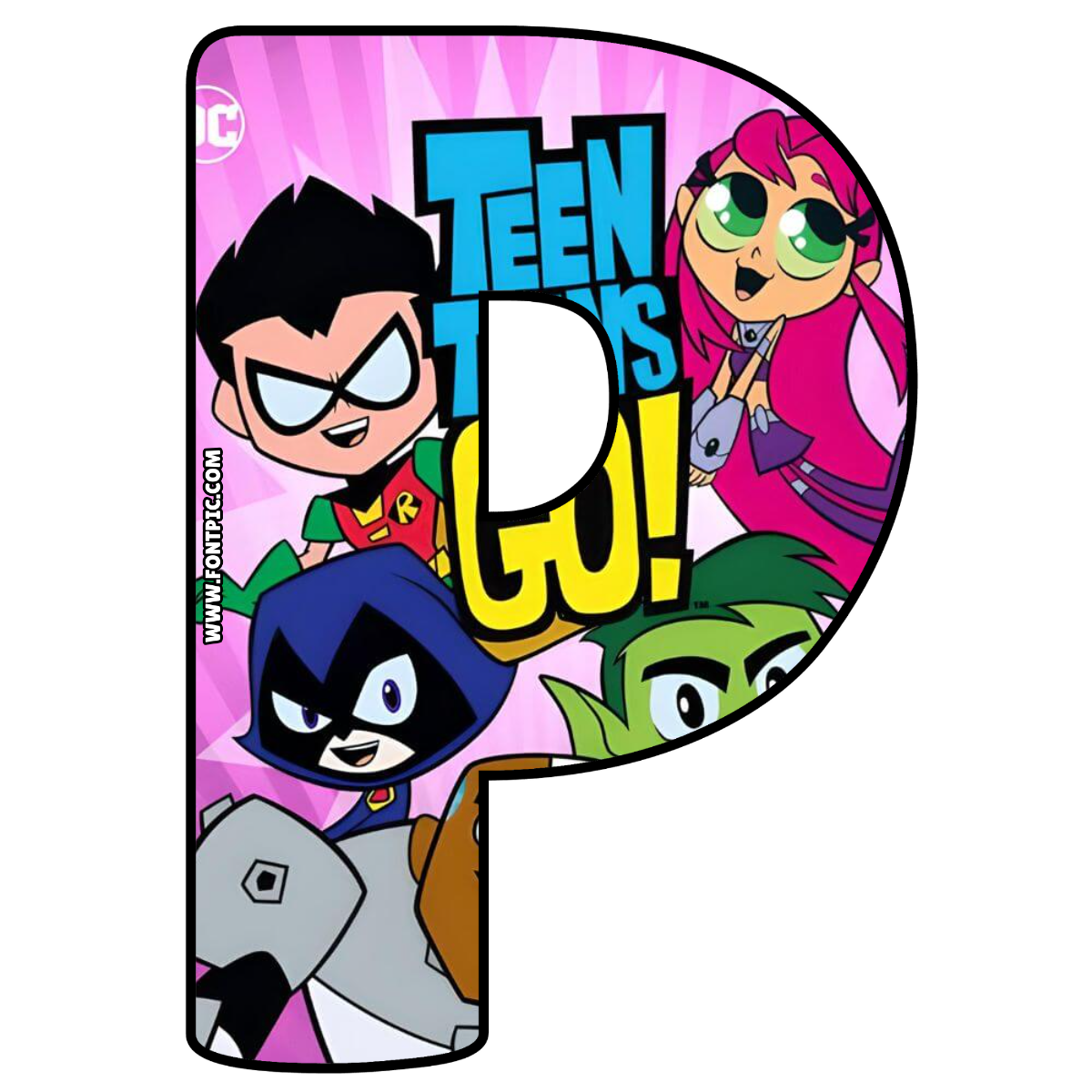 Teen Titans Letter P
