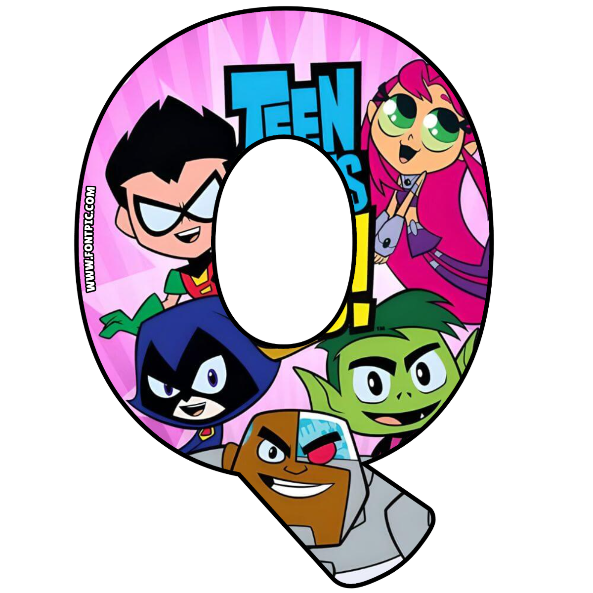 Teen Titans Letter Q