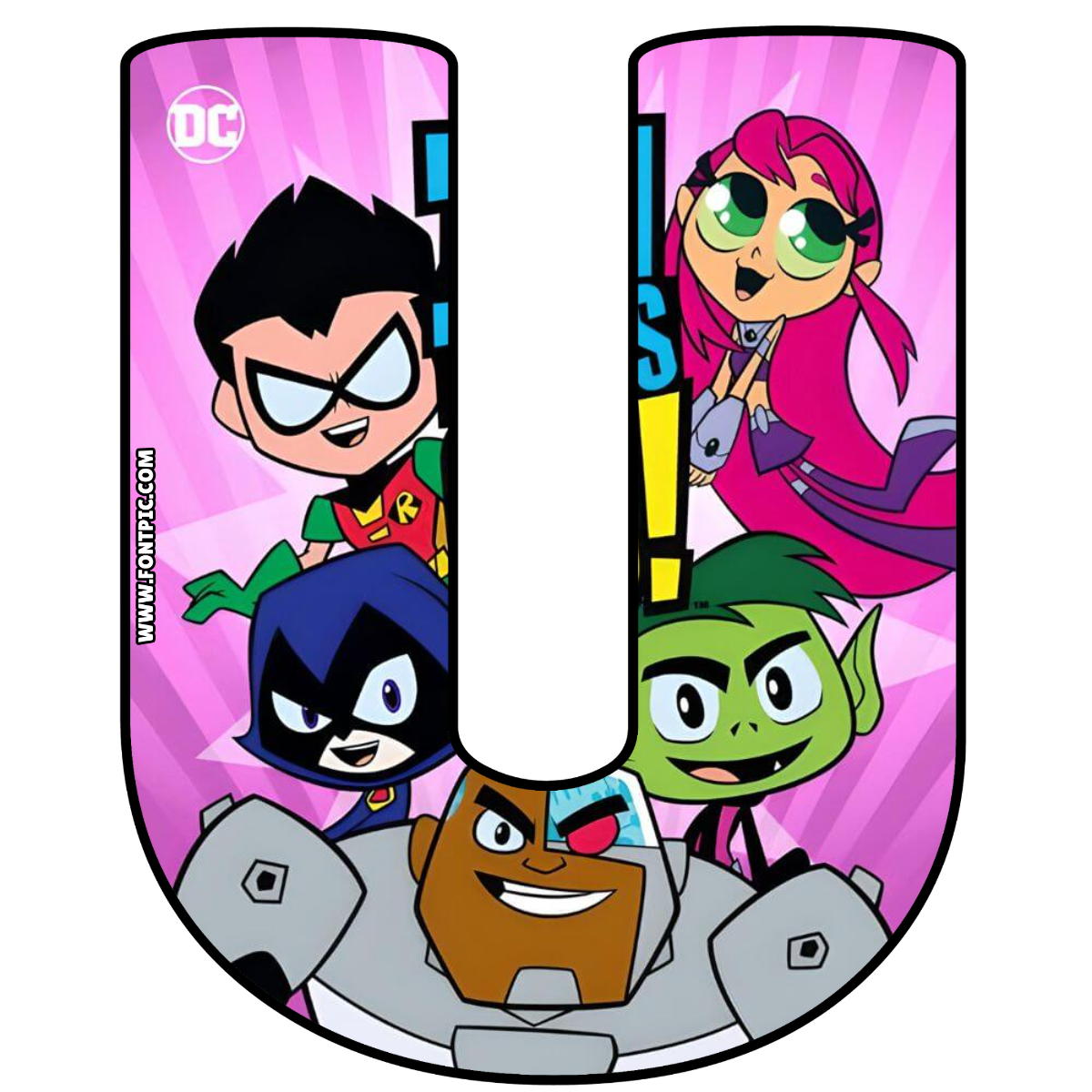 Teen Titans Letter U