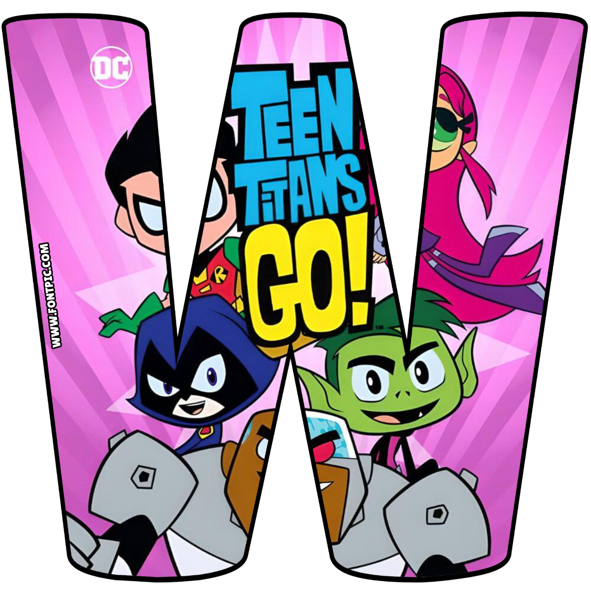 Teen Titans Letter W