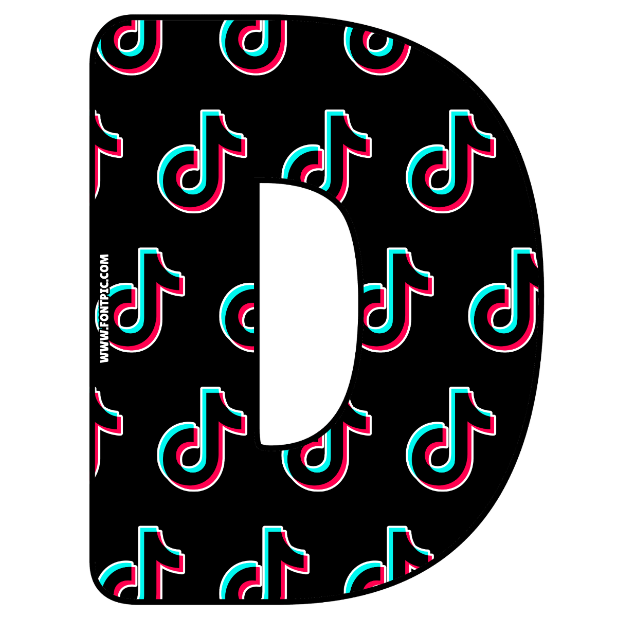 Tiktok Letter D