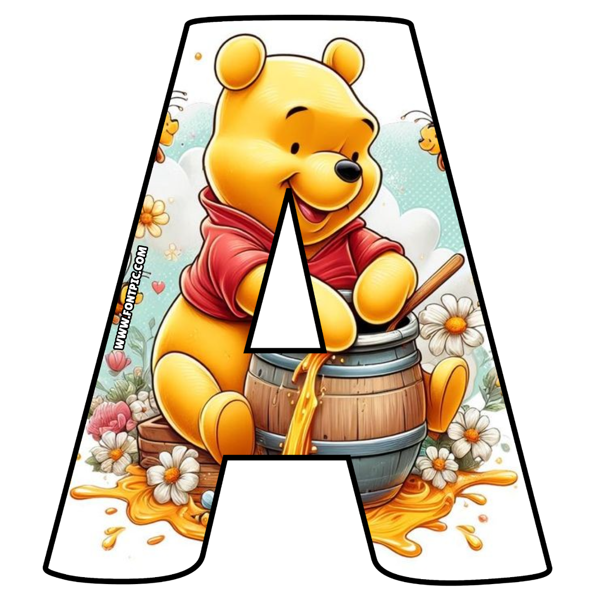 Winnie The Pooh Letter A