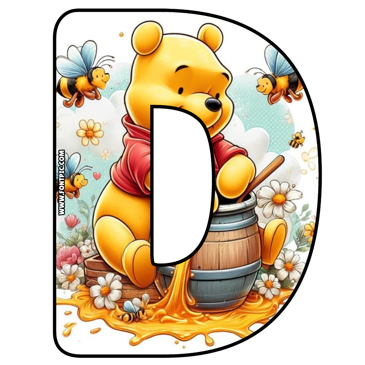 Winnie The Pooh Letter D