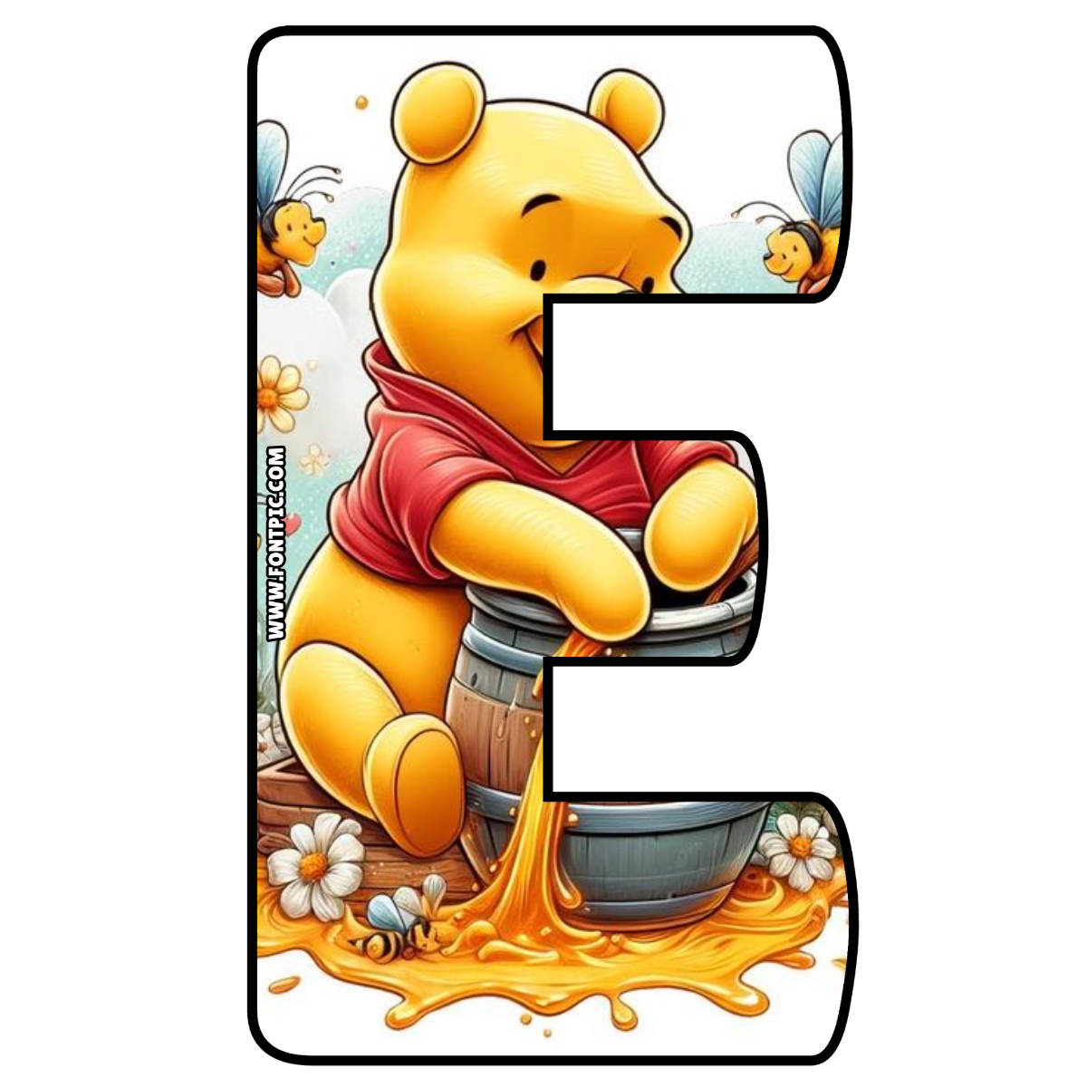 Winnie The Pooh Letter E