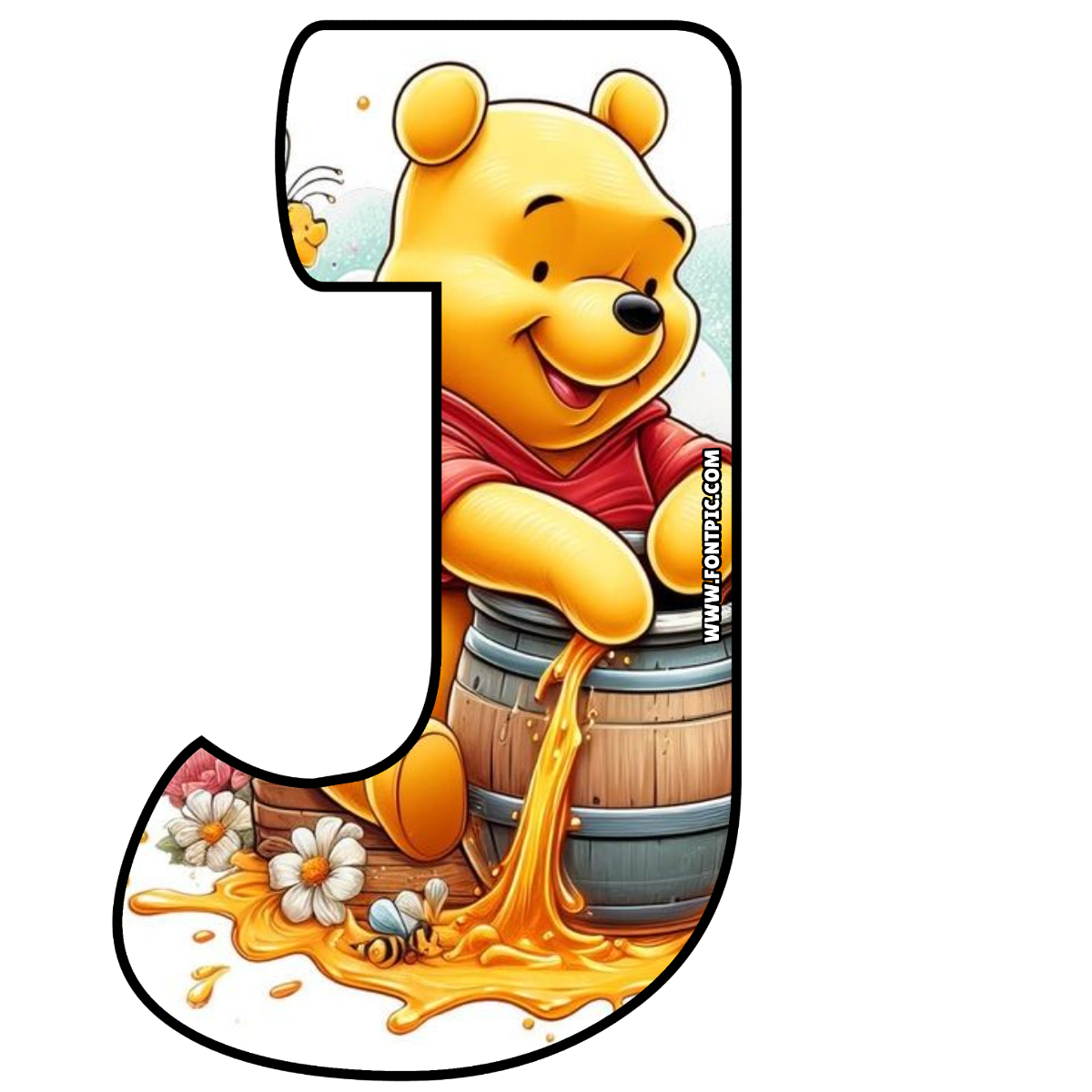 Winnie The Pooh Letter J