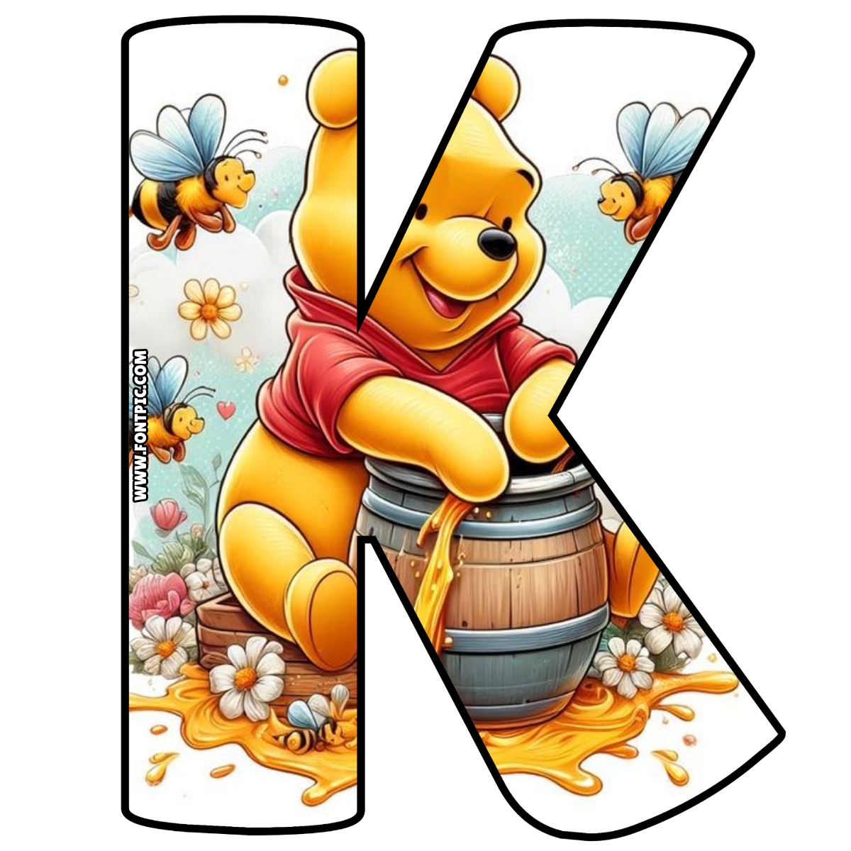Winnie The Pooh Letter K