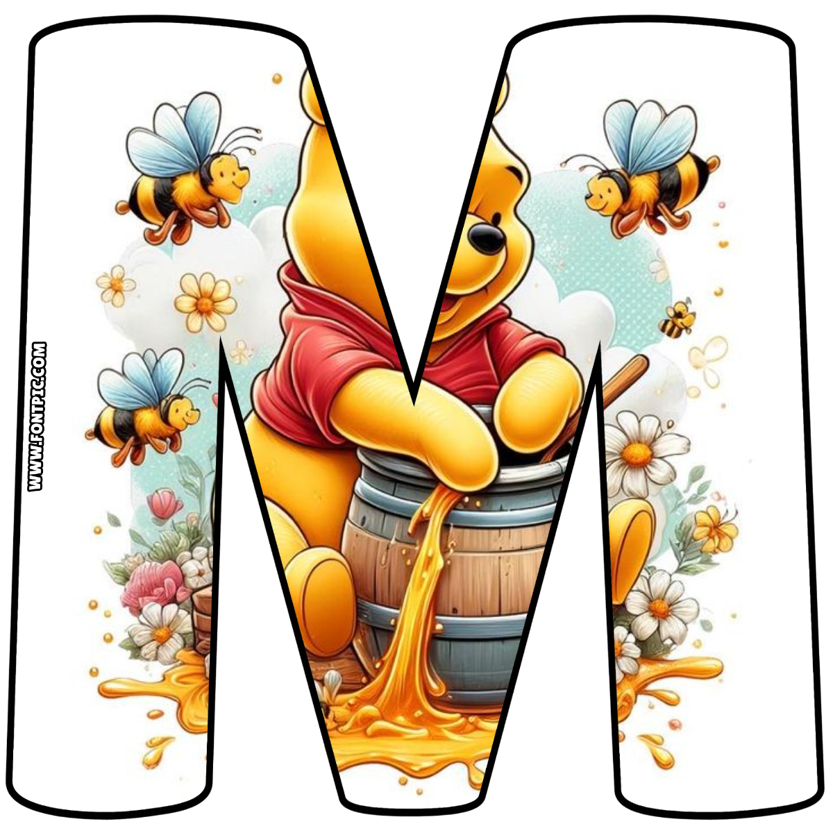 Winnie The Pooh Letter M