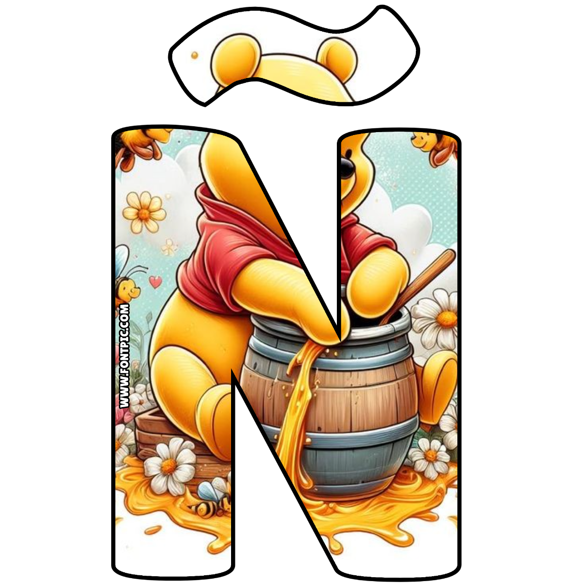 Winnie The Pooh Letter Ñ
