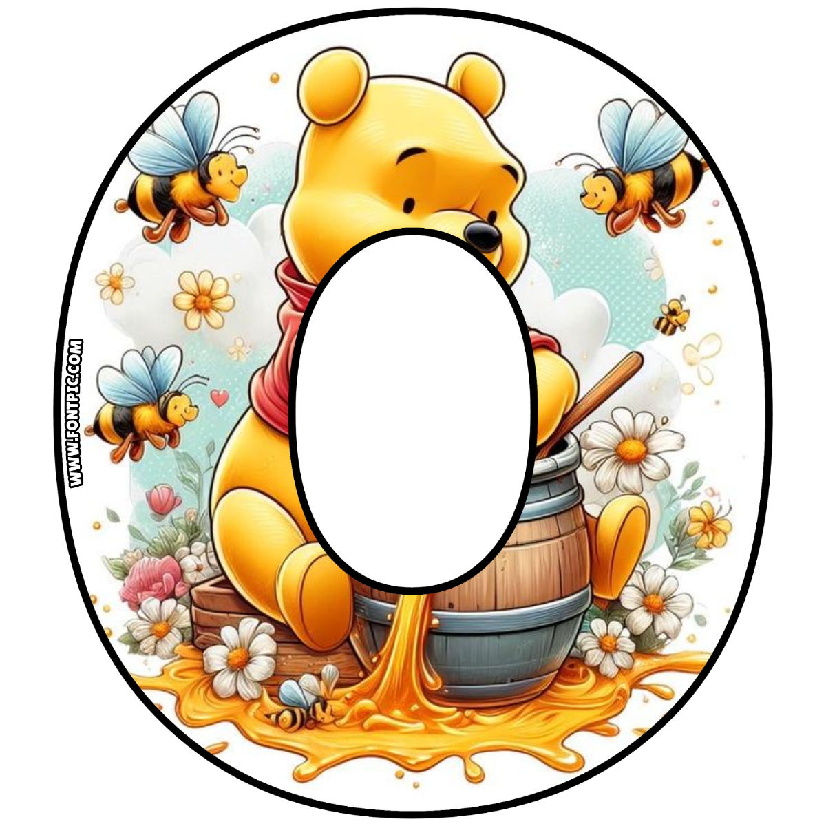 Winnie The Pooh Letter O