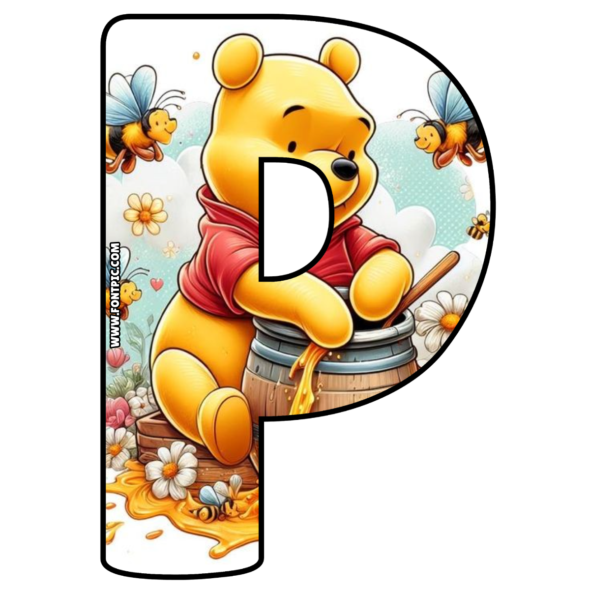 Winnie The Pooh Letter P