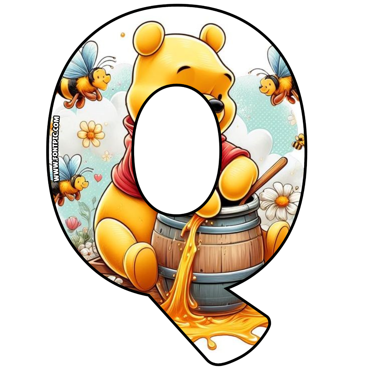 Winnie The Pooh Letter Q