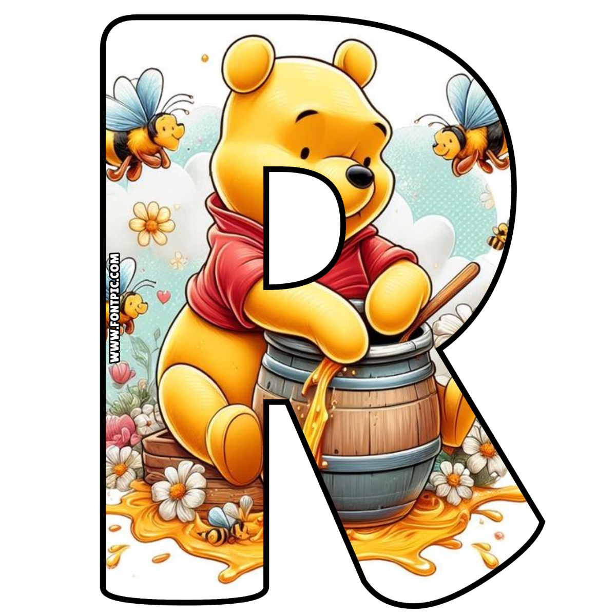 Winnie The Pooh Letter R
