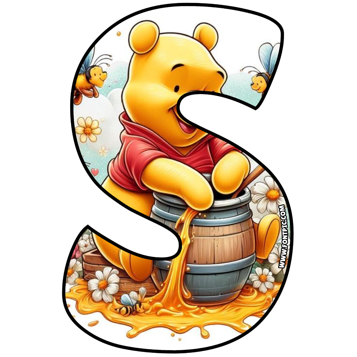 Winnie The Pooh Letter S