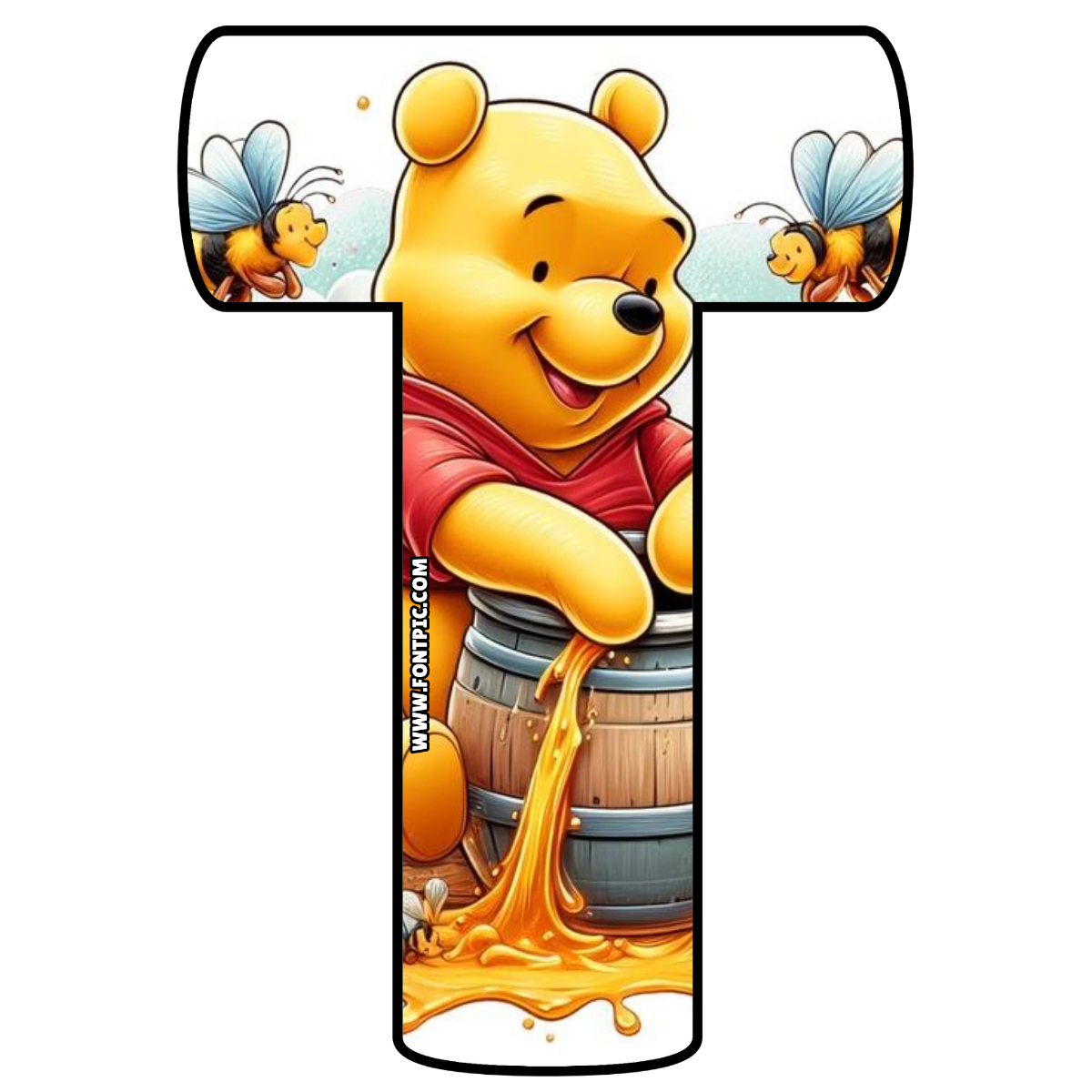 Winnie The Pooh Letter T