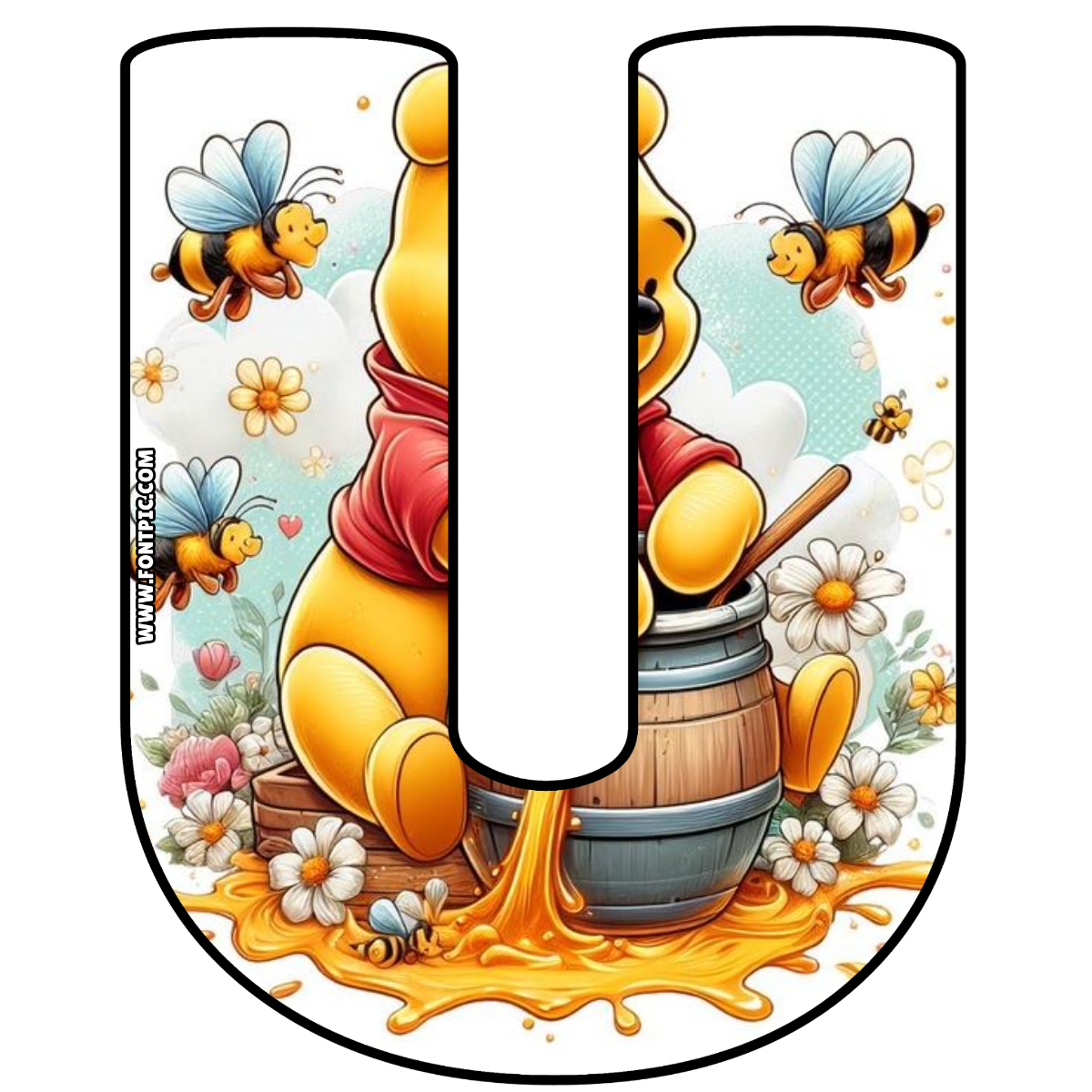 Winnie The Pooh Letter U
