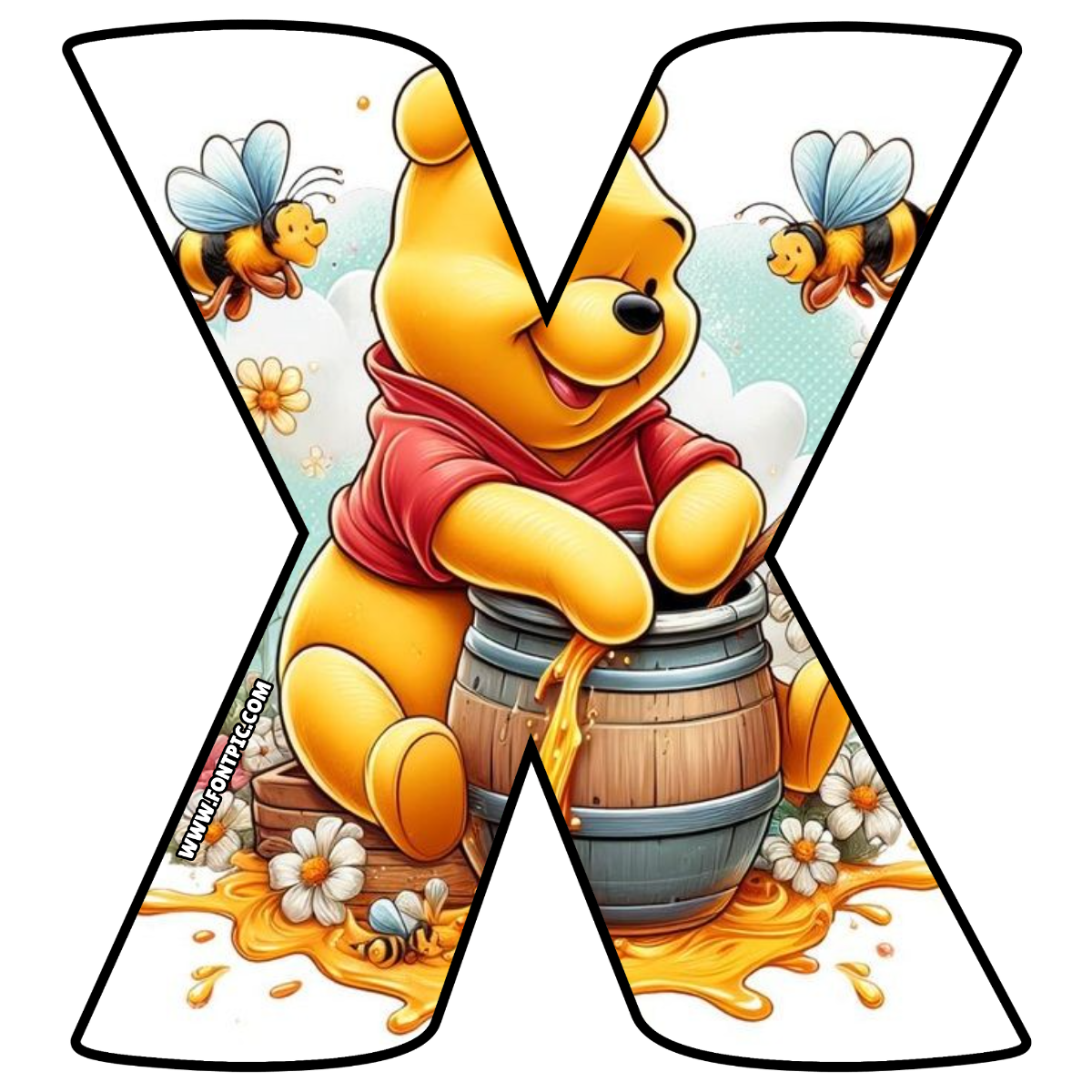 Winnie The Pooh Letter X