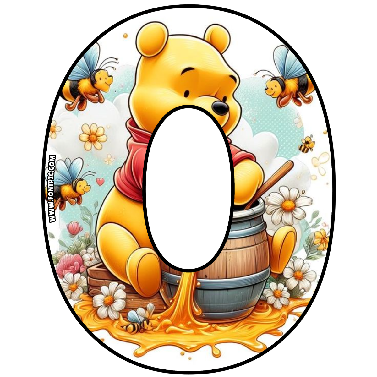 Winnie The Pooh Number 0