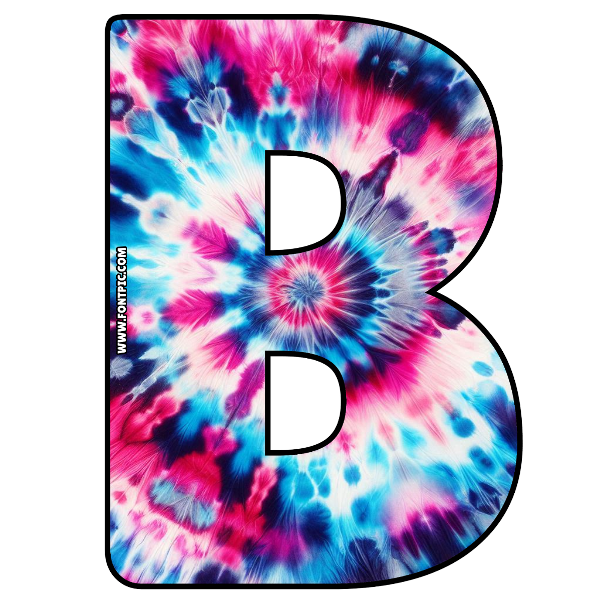 Tie Dye Letter B