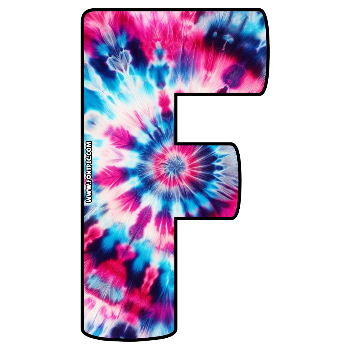 Tie Dye Letter F