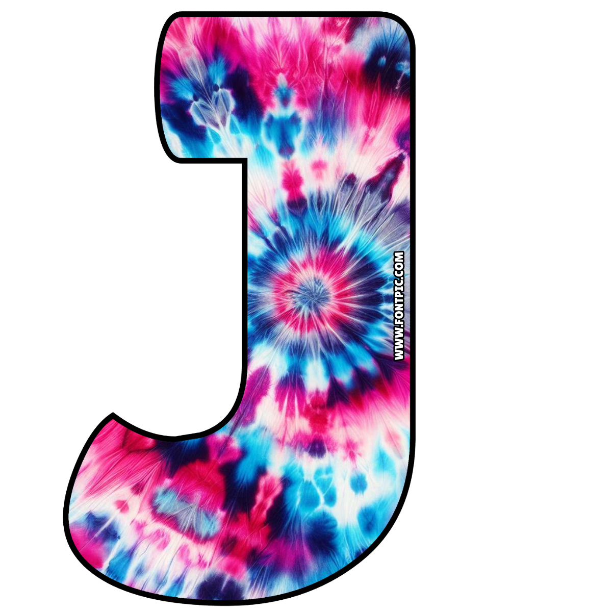 Tie Dye Letter J